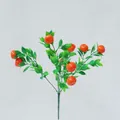 Ramo di arancio artificiale con frutti e foglie realistiche per decorazione di interni - 33CM / Bacca Stile Arancia