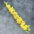 Branche de forsythia artificiel jaune avec feuilles vertes pour décoration florale - Jaune