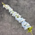 Tige unique de dauphinelle en soie bleu clair et blanc pour décoration de mariage - Rose bonbon