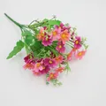 Boeket van 28 hoofden kunstmatige dansende orchideeën in roze en oranje tinten - Rozerood