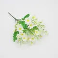 Kunstmatig boeket van 28-koppige dansende orchideeën met witte bloemen voor interieur - Wit