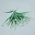 Ramo de flores blancas artificiales con follaje verde para decoración del hogar - Camelia Blanca