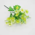 Artificial white daisy bouquet with 28 heads for wedding and home decoration - Green