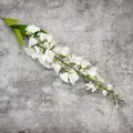 Artificial white lily of the valley silk flower branch for home wedding decor - White