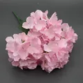 Bouquet di ortensie artificiali rosa acceso a 5 teste per decorazioni nuziali e shooting - Rosa Senza Foglie