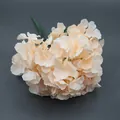 5-head artificial hydrangea bouquet in light creamy orange for wedding decoration - Champagne Without Leaves