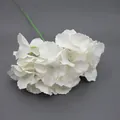 Eleganter weißer Seiden-Hortensienstiel für Hochzeitsdeko und Heimarrangements - Mit Stiel / Weiß