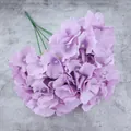 Elegant purple silk hydrangea bouquet with green stems for wedding and home decor - Purple Without Leaves