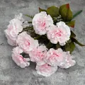 Artificial pink carnation bouquet with 13 heads for home and wedding floral decoration - Pink
