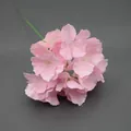 Künstlicher rosa Hortensienstiel mit vielen weichen Seidenblättern und grünem Stiel - Mit Stiel / Rosa