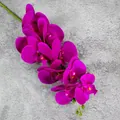 Tige d'orchidée artificielle fuchsia avec neuf fleurs épanouies pour décoration - N°9 Rouge Pourpre