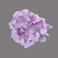 Künstliche lila Hortensienblüte mit Seidenblütenblättern und feinen weißen Staubgefäßen - Ohne Stiel / Lila