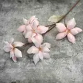 Künstlicher rosa Magnolienstrauß mit 5 Köpfen für Heimdekor und Hochzeitsdekorationen - Rosa