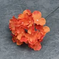 Künstlicher Hortensienblütenkopf aus orangefarbener Seide für Hochzeitsdekorationen - Ohne Stiel / Orangerot