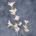 Rosafarbene künstliche Lilienblüte mit grünen Blättern für die Heimdekoration - Rosa