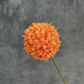 Levendige oranje kunstmatige alliumbloem met groene steel voor bruiloft decoratie - Oranje