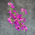 Rama de buganvilla artificial fucsia con pétalos realistas para decoración hogar - Púrpura