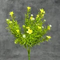 Kunstmatig gipskruid boeket met gele en witte bloemen in groen gebladerte - Gele Bloemen