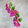 Artificial bougainvillea branch in vibrant fuchsia and pink tones for home decor - Two-tone Maroon