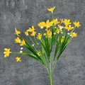 Artificial 7-fork yellow orchid silk flower bouquet for home and hotel decoration - Yellow