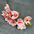 Rosafarbene 3D-gedruckte Cymbidium Kunstorchidee mit detailreichen Blüten und Knospen - Rosa