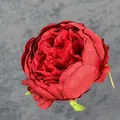 Tête de pivoine artificielle rouge réaliste en soie pour accessoires de cheveux DIY - Rouge