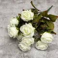 Bouquet de pivoines et roses artificielles blanches pour décoration de maison et mariage - Rose / Blanc Cassé