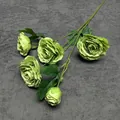 Kunstmatige Ranunculus-tak met 5 koppen in grasgroen voor bruiloft en huisdecoratie - Groen