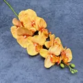 Künstliche gelbe 3D-Druck-Orchidee mit realistischen Blüten für die Heimdekoration - Orange