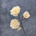 Artificial 3-head peony branch in champagne cream color for home and wedding decor - Champagne