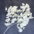 Elegant white artificial butterfly orchid bouquet with delicate silk texture petals - White
