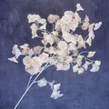Artificial cream white trumpet flower branch with realistic silk texture for home decor - Champagne