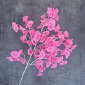 Single decorative branch of artificial silk trumpet flowers in vibrant pink color - Light Rose Red