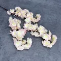 Silk artificial cherry blossom long branch with pink and white gradient petals - Light Pink