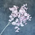 Single purple gradient artificial lily flower spray with white stems for home decor - Light Purple Pink