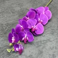 Single stem dark purple 3D printed Phalaenopsis orchid with realistic texture - Purple