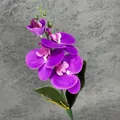 Kunstmatige paarse Phalaenopsis orchidee met 4 koppen en realistische PU-textuur - Paars