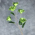 Künstlicher grüner Lisianthus-Zweig mit fünf Köpfen für moderne Innendekoration - Grün