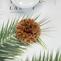 Brown handmade artificial fabric hydrangea flower for DIY bridal hair and brooch accessories - Coffee