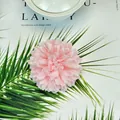 Delicate soft pink artificial hydrangea flower head for DIY crafts and wedding decor - Pink