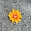 Artificial yellow violet delphinium silk flower head for DIY accessories and crafts - Orange