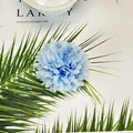 Artificial light blue faux chrysanthemum flower head for DIY wedding home decoration - Blue