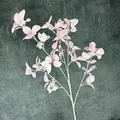 Rama de hojas de rododendro artificial en rosa suave para decoración de bodas - Rosa