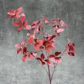 Rama artificial de eucalipto rojo para decoración de bodas y hogar con estilo - Rojo