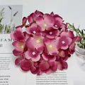 Künstliche Hortensie in Pink und Lila aus Seide mit weißen Perlen für Dekoration - Rosenrot
