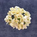 Testa di ortensia artificiale bianco crema in seta per decorazioni nuziali - Champagne