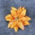 Cabeza de flor de lirio artificial en degradado naranja amarillo para bodas DIY - Naranja