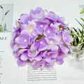 Testa di ortensia artificiale viola con petali sfumati per decorazioni nuziali - Viola
