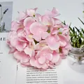 Testa di ortensia artificiale rosa in seta con petali sfumati realistici per decoro - Rosa