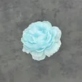 Artificial light blue peony flower head in soft mesh fabric for DIY crafts - Light Blue